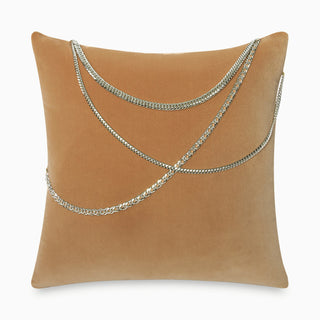 BIANCA Square Throw Pillow in Camel