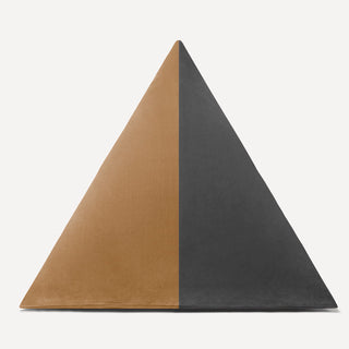 BEIJA Pyramid Bicolor Throw Pillow in Charcoal & Camel