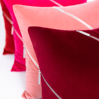 CASEY Square Throw Pillow in Fuchsia