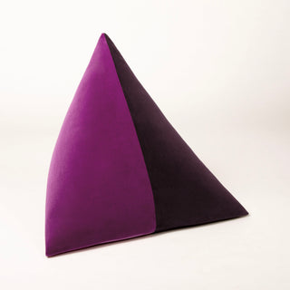 Shop our orchid modern throw pillow, the BEIJA BICOLOR. Pyramid-shaped and handmade from the finest velvet and materials by skilled craftspersons in our Manhattan studio.