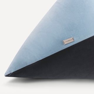 Shop our charcoal modern throw pillow, the BEIJA BICOLOR. Pyramid-shaped and handmade from the finest velvet and materials by skilled craftspersons in our Manhattan studio.