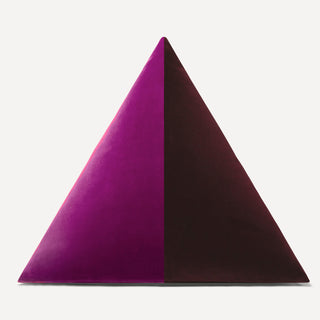 Shop our orchid modern throw pillow, the BEIJA BICOLOR. Pyramid-shaped and handmade from the finest velvet and materials by skilled craftspersons in our Manhattan studio.