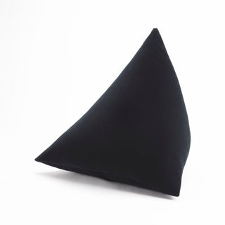 Shop our black modern throw pillow, the BEIJA. Pyramid shaped and handmade from the finest velvet and materials by skilled craftspersons in our Manhattan studio.