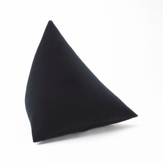 Shop our black modern throw pillow, the BEIJA. Pyramid shaped and handmade from the finest velvet and materials by skilled craftspersons in our Manhattan studio.