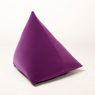 Shop our purple modern throw pillow, the BEIJA. Pyramid-shaped and handmade from the finest velvet and materials by skilled craftspersons in our Manhattan studio.