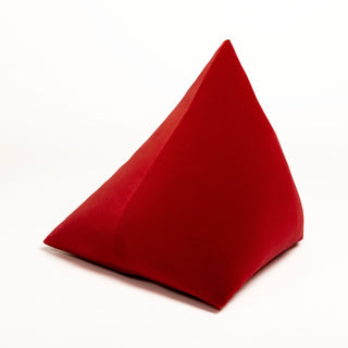 Shop our paprika modern throw pillow, the BEIJA. Pyramid-shaped and handmade from the finest velvet and materials by skilled craftspersons in our Manhattan studio.