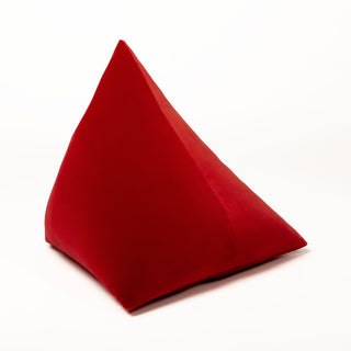 Shop our paprika modern throw pillow, the BEIJA. Pyramid-shaped and handmade from the finest velvet and materials by skilled craftspersons in our Manhattan studio.