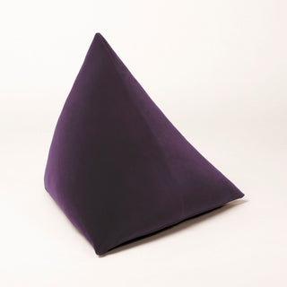 Shop our plum modern throw pillow, the BEIJA. Pyramid-shaped and handmade from the finest velvet and materials by skilled craftspersons in our Manhattan studio.