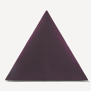 Shop our plum modern throw pillow, the BEIJA. Pyramid-shaped and handmade from the finest velvet and materials by skilled craftspersons in our Manhattan studio.