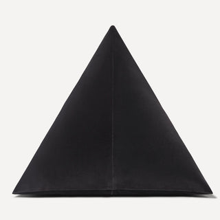 Shop our black modern throw pillow, the BEIJA. Pyramid shaped and handmade from the finest velvet and materials by skilled craftspersons in our Manhattan studio.