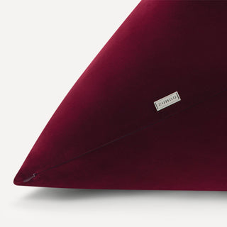 Shop our burgundy modern throw pillow, the BEIJA. Pyramid-shaped and handmade from the finest velvet and materials by skilled craftspersons in our Manhattan studio.