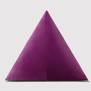 Shop our purple modern throw pillow, the BEIJA. Pyramid-shaped and handmade from the finest velvet and materials by skilled craftspersons in our Manhattan studio.