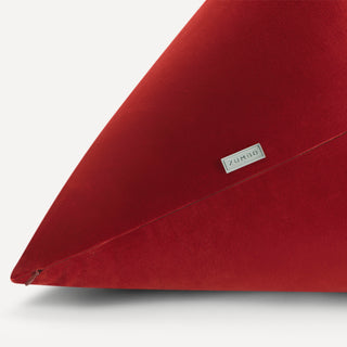 Shop our paprika modern throw pillow, the BEIJA. Pyramid-shaped and handmade from the finest velvet and materials by skilled craftspersons in our Manhattan studio.