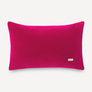 Shop our fuchsia designer lumbar pillow, the BIANCA. Handmade from the finest velvet and materials by skilled craftspersons in our Manhattan studio.