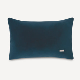 Shop our blue designer lumbar pillow, the BIANCA. Handmade from the finest velvet and materials by skilled craftspersons in our Manhattan studio.