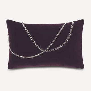 Shop our plum designer lumbar pillow, the BIANCA. Handmade from the finest velvet and materials by skilled craftspersons in our Manhattan studio.