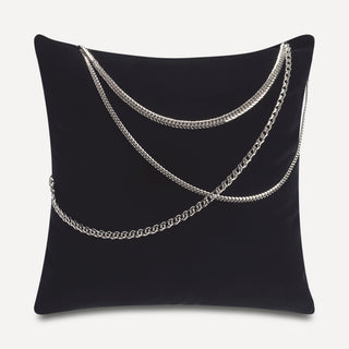 Shop our black designer pillow, the BIANCA. Handmade from the finest velvet and materials by skilled craftspersons in our Manhattan studio.