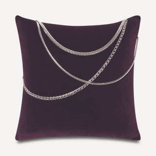 Shop our plum designer pillow, the BIANCA. Handmade from the finest velvet and materials by skilled craftspersons in our Manhattan studio.