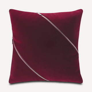 Shop our burgundy decorative throw pillow, the CASEY. Handmade from the finest velvet and materials by skilled craftspersons in our Manhattan studio.