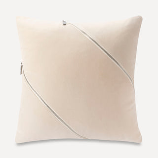 Shop our cream decorative throw pillow, the CASEY. Handmade from the finest velvet and materials by skilled craftspersons in our Manhattan studio.