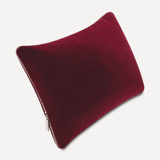 Shop our burgundy lumbar toss pillow, the HALEY. Handmade from the finest velvet and materials by skilled craftspersons in our Manhattan studio.