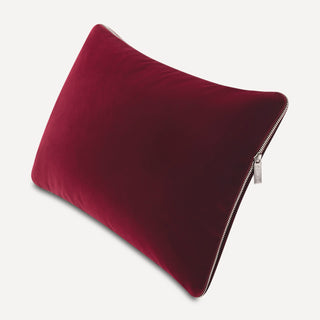 Shop our burgundy lumbar toss pillow, the HALEY. Handmade from the finest velvet and materials by skilled craftspersons in our Manhattan studio.