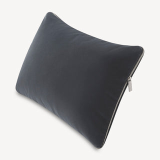 Shop our gray lumbar toss pillow, the HALEY. Handmade from the finest velvet and materials by skilled craftspersons in our Manhattan studio.