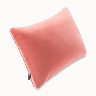 Shop our pink lumbar toss pillow, the HALEY. Handmade from the finest velvet and materials by skilled craftspersons in our Manhattan studio.