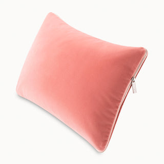 Shop our pink lumbar toss pillow, the HALEY. Handmade from the finest velvet and materials by skilled craftspersons in our Manhattan studio.