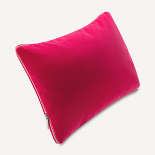 Shop our fuchsia lumbar toss pillow, the HALEY. Handmade from the finest velvet and materials by skilled craftspersons in our Manhattan studio.