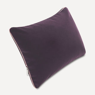 Shop our plum lumbar toss pillow, the HALEY. Handmade from the finest velvet and materials by skilled craftspersons in our Manhattan studio.