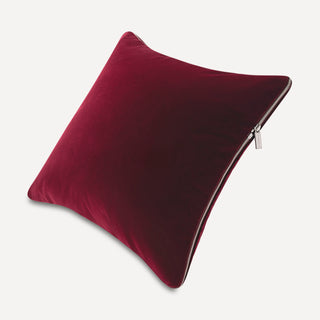 Shop our burgundy toss pillow, the HALEY. Handmade from the finest velvet and materials by skilled craftspersons in our Manhattan studio.