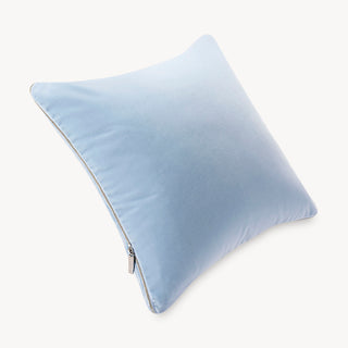 Shop our light blue toss pillow, the HALEY. Handmade from the finest velvet and materials by skilled craftspersons in our Manhattan studio.