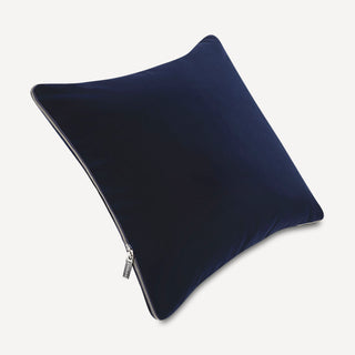 Shop our navy toss pillow, the HALEY. Handmade from the finest velvet and materials by skilled craftspersons in our Manhattan studio.