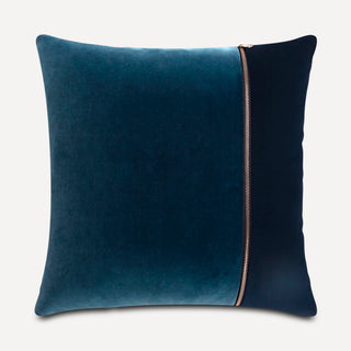 Shop our blue velvet throw pillow, the MAXIMILLIAN. Handmade from the finest velvet and materials by skilled craftspersons in our Manhattan studio.