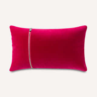 Shop our fuchsia velvet lumbar pillow, the SOPHIE. Handmade from the finest velvet and materials by skilled craftspersons in our Manhattan studio.